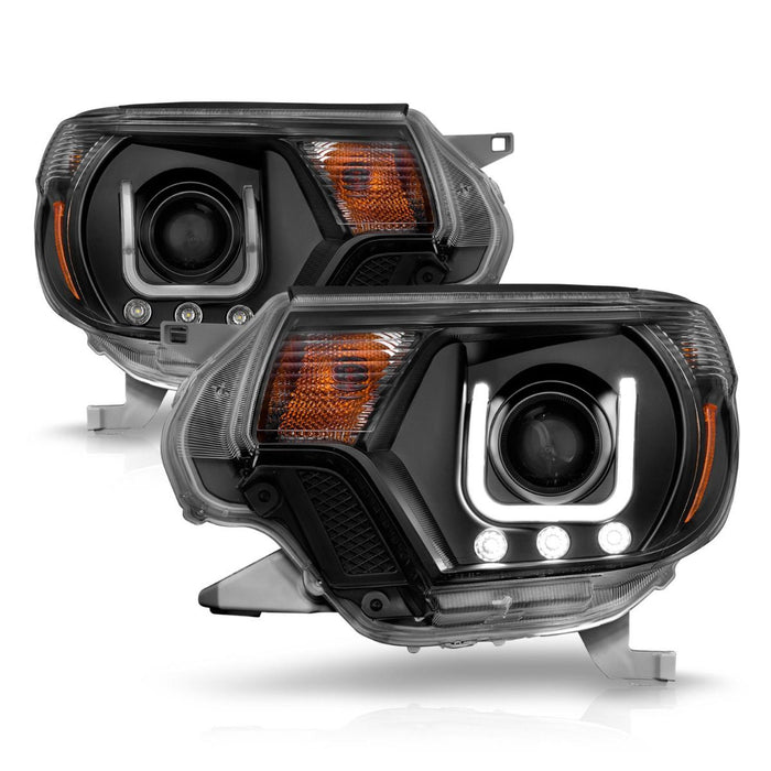 Anzo Projector U-Bar Headlights Black For Tacoma (2012-2015)