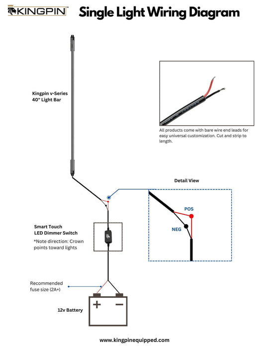 King Pin v-Series 12" Light Bar