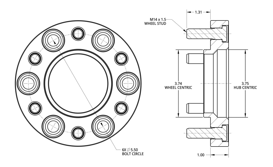 Spidertrax 1" Wheel Spacers For Tacoma (2024-Current)