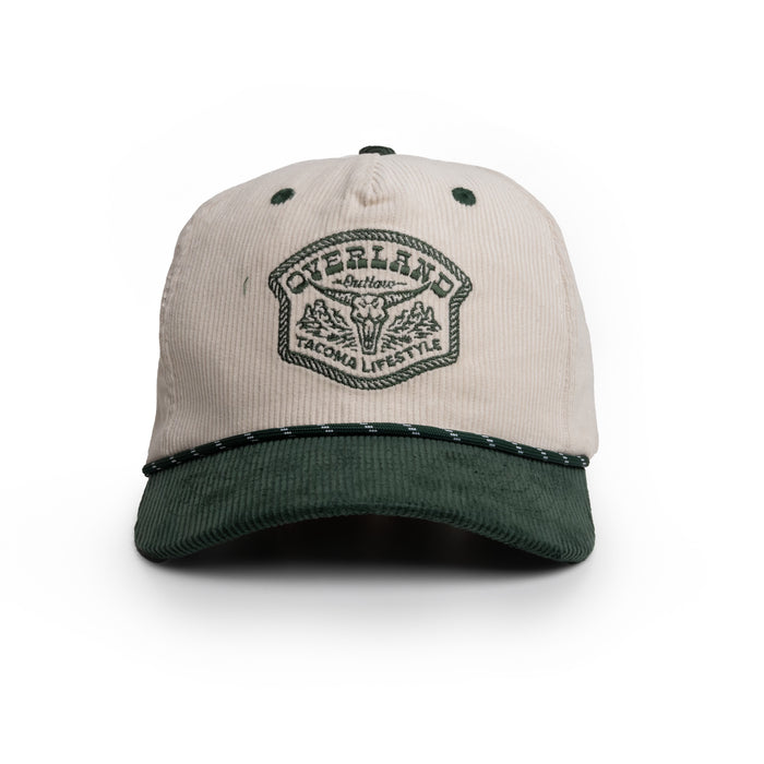 Tacoma Lifestyle Overland Outlaw Cream/Green Corduroy Hat