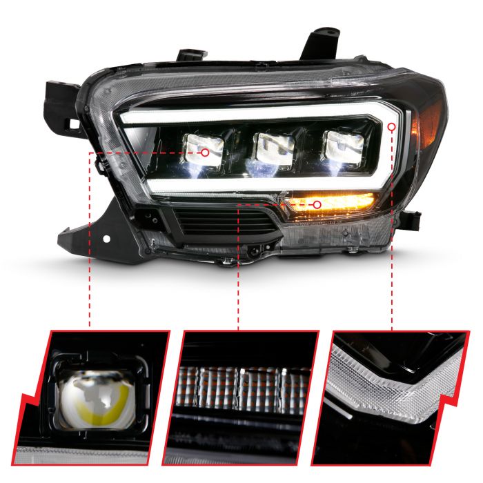 Anzo Full LED Projector Headlights For Tacoma (2016-2023)